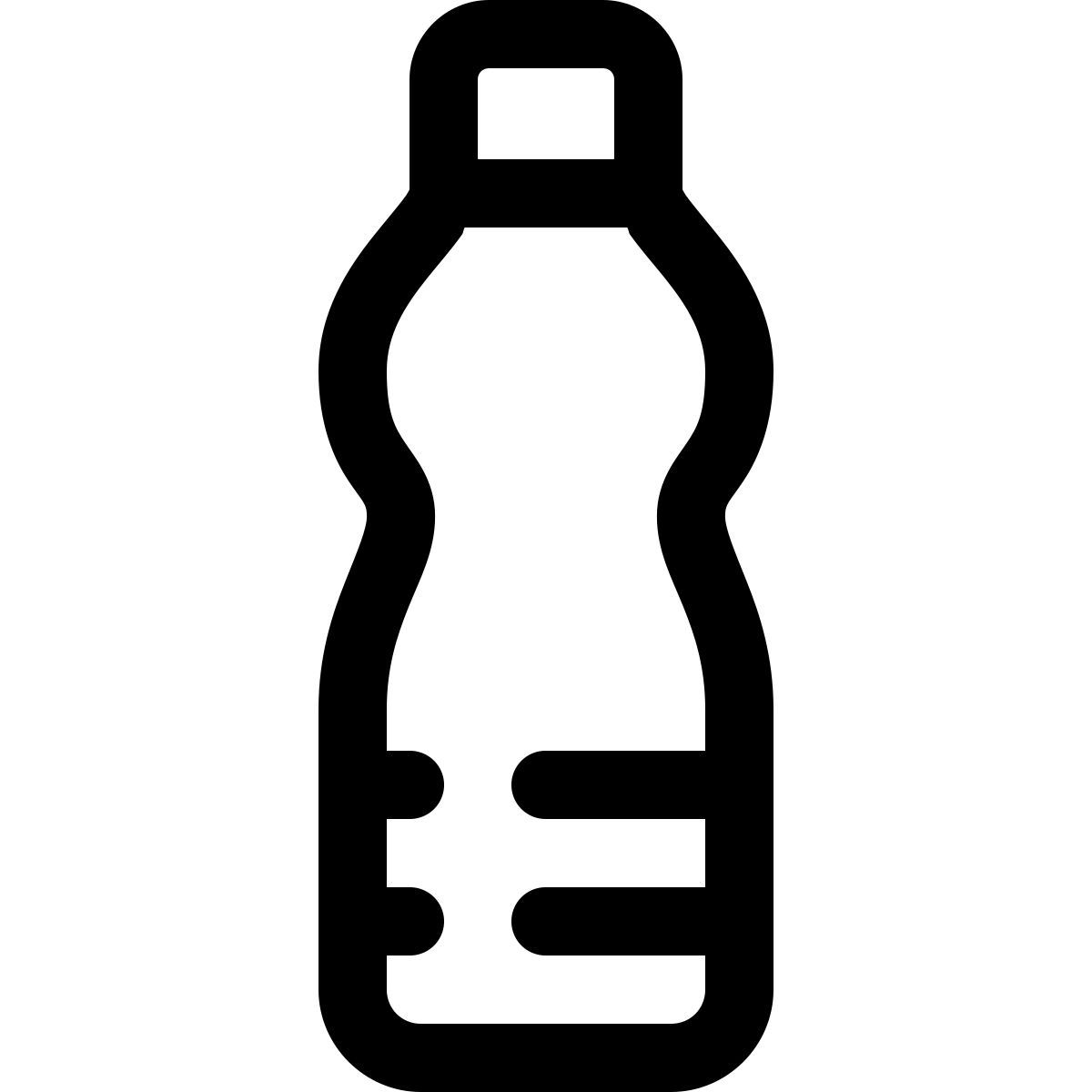 forma light style bottiglia di acqua icon