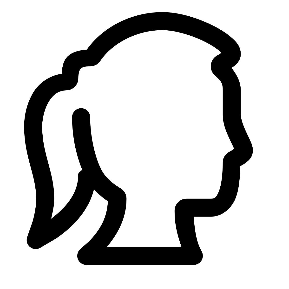 forma light style 여자 머리 icon