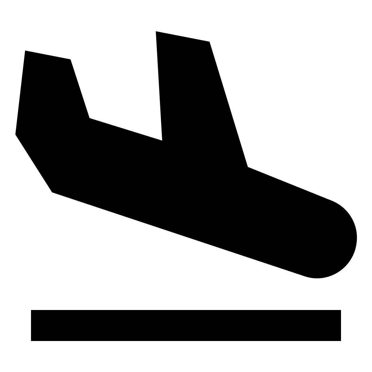 forma regular filled sharp style atterraggio aereo icon