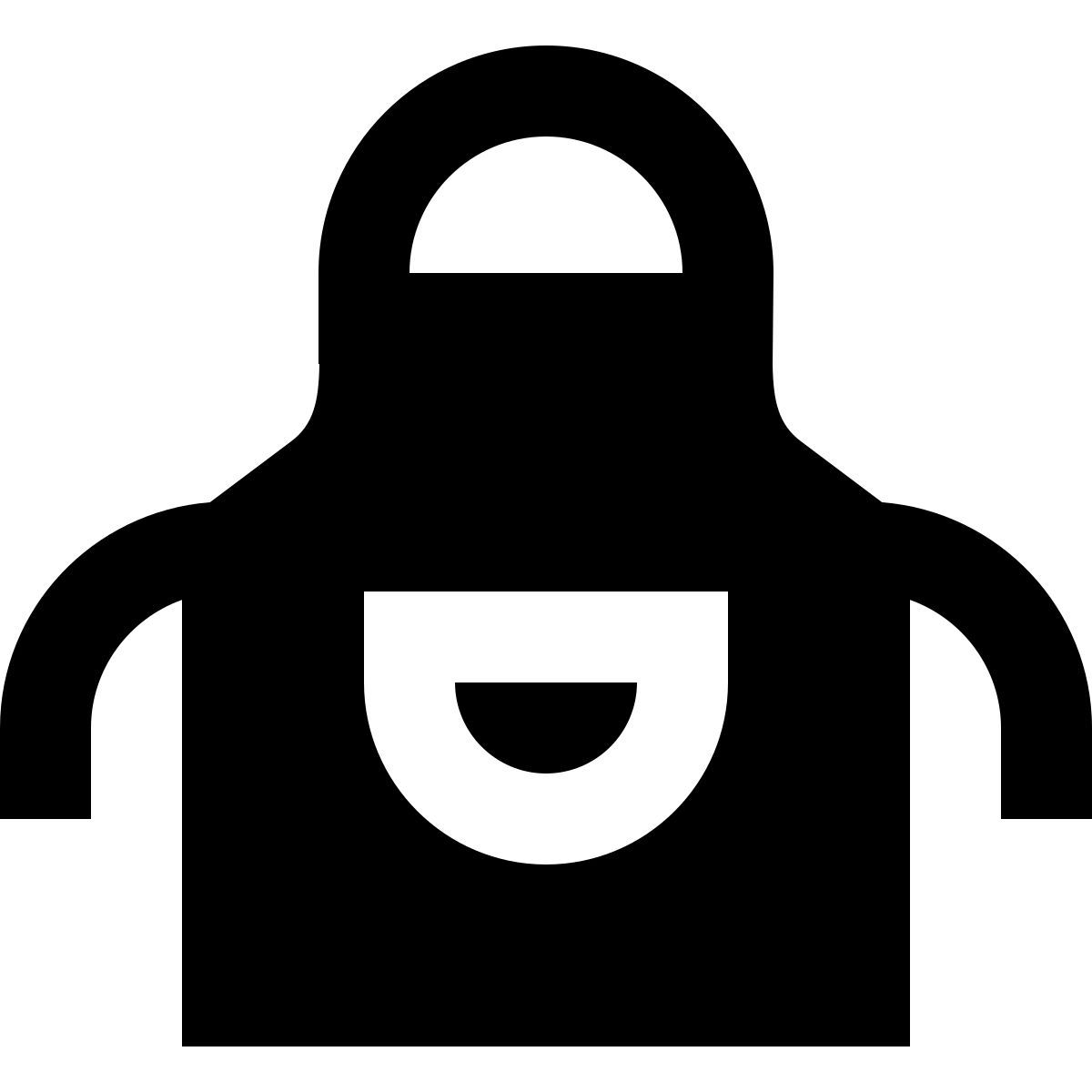 forma regular filled sharp style grembiule icon