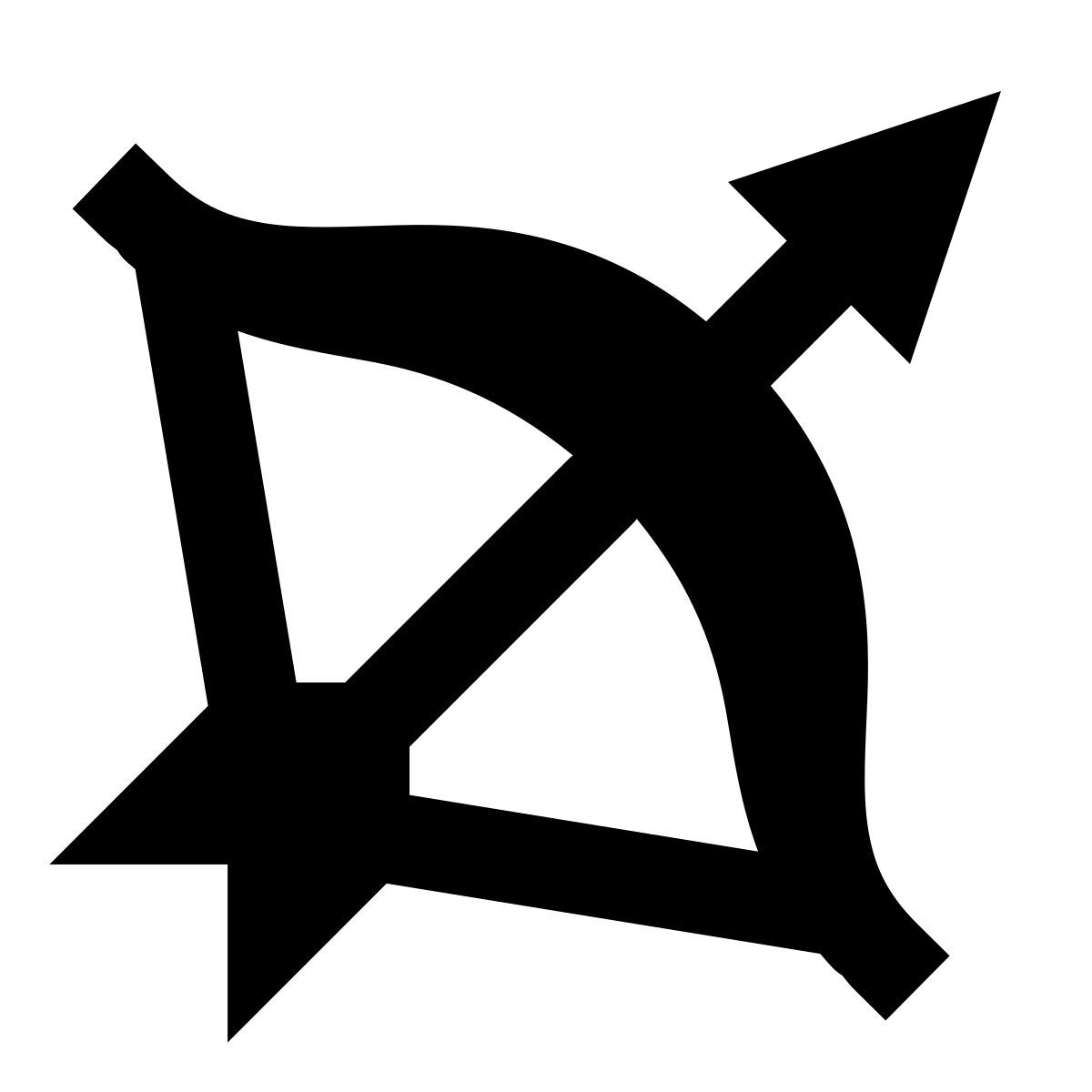 forma regular filled sharp style arquero icon