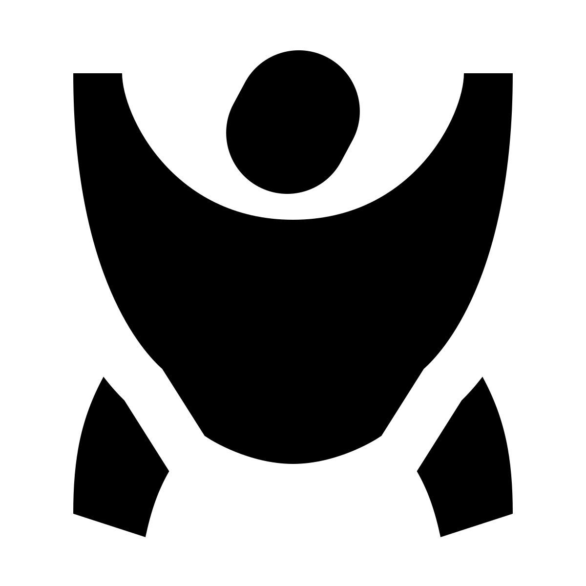 forma regular filled sharp style 아기 슬링 icon