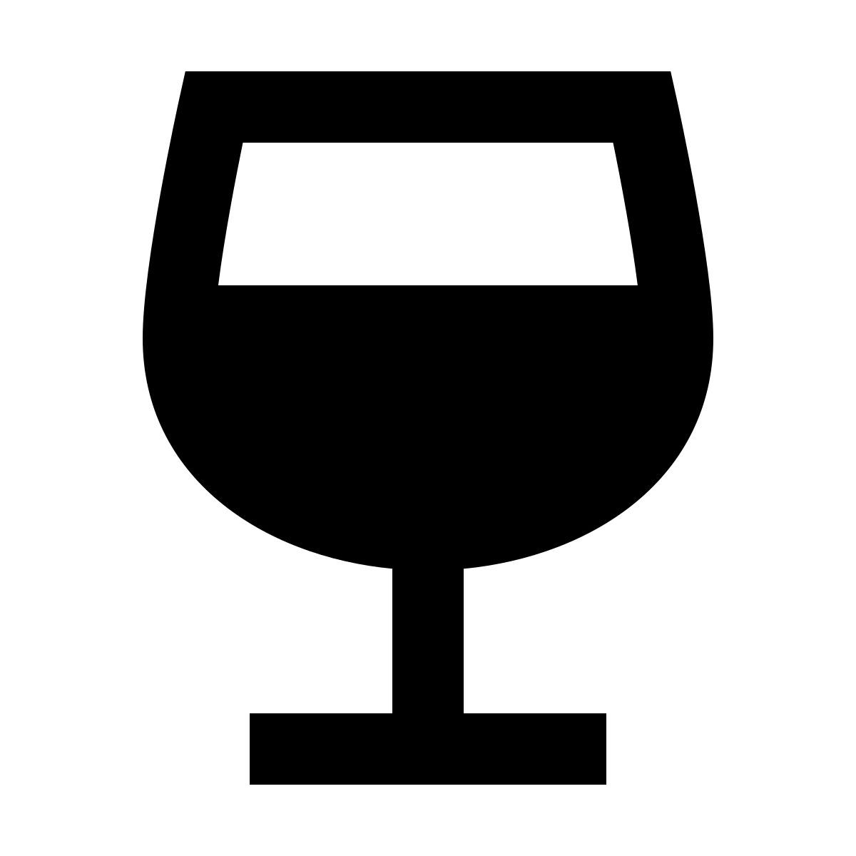forma regular filled sharp style wine bar icon