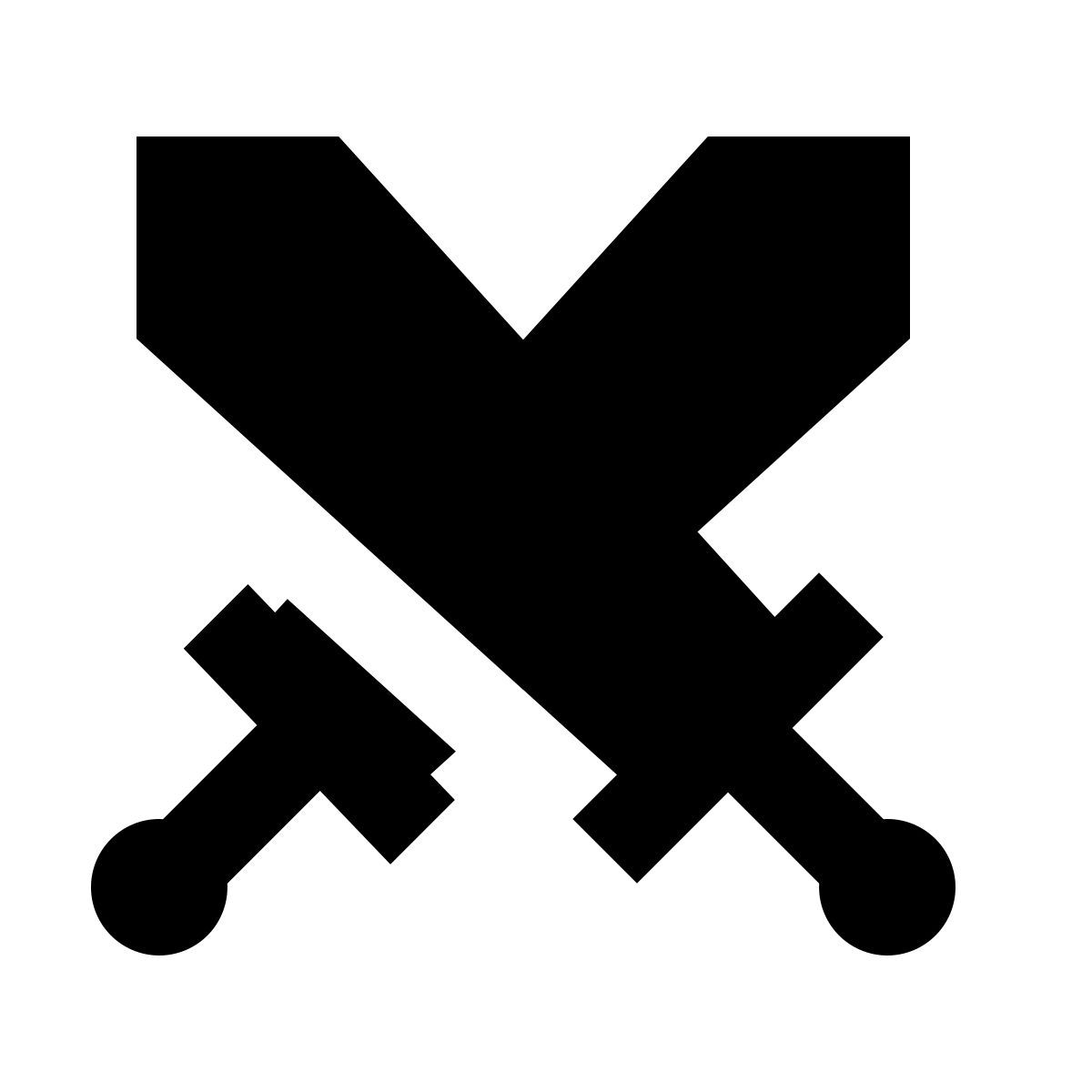 forma regular filled sharp style ataque icon