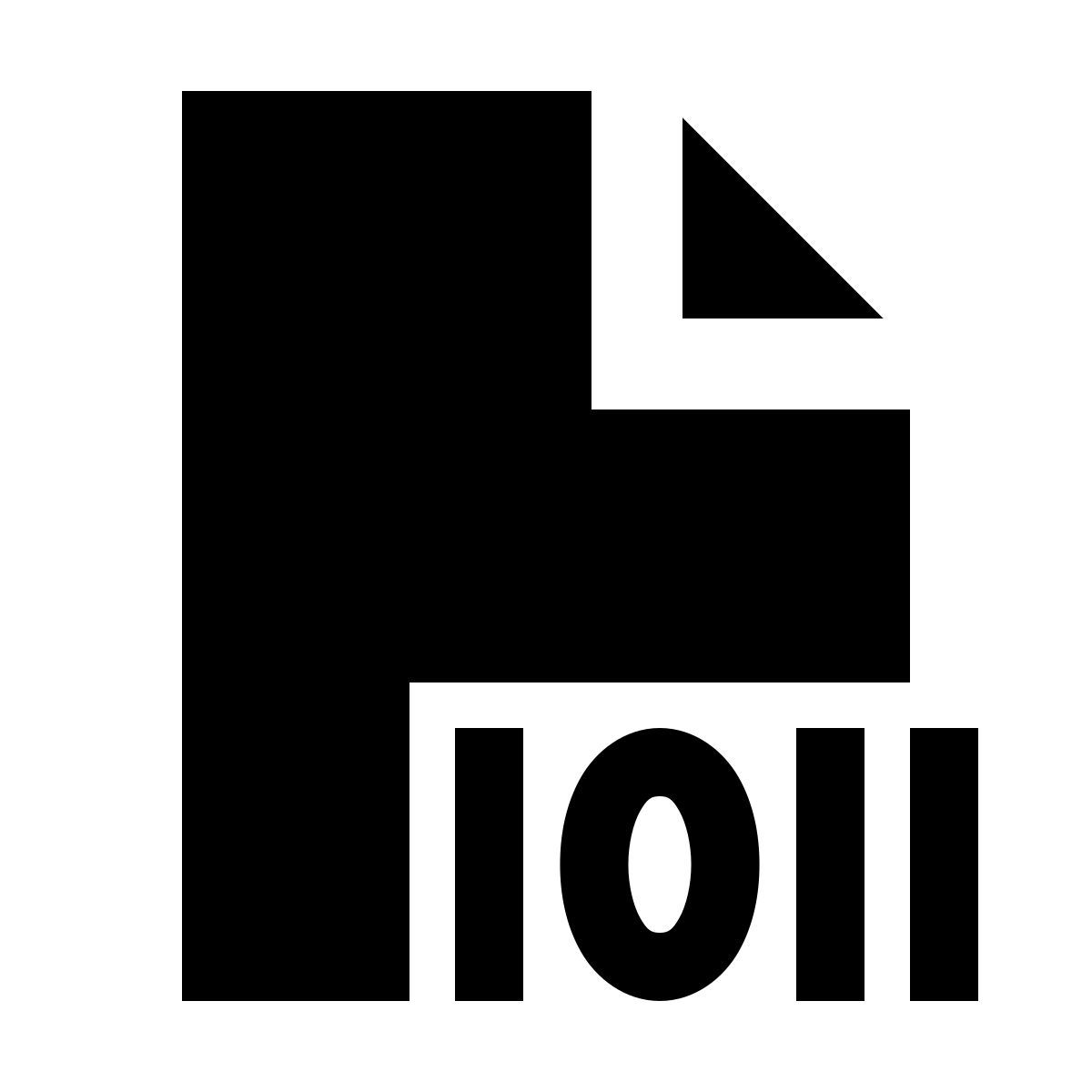 forma regular filled sharp style 바이너리 파일 icon