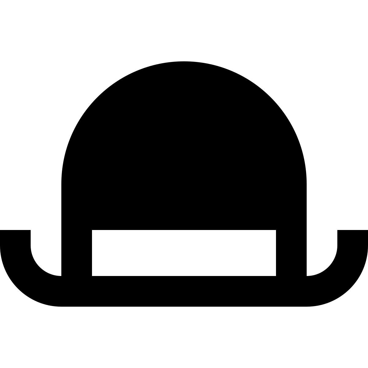 forma regular filled sharp style 圆顶硬礼帽 icon