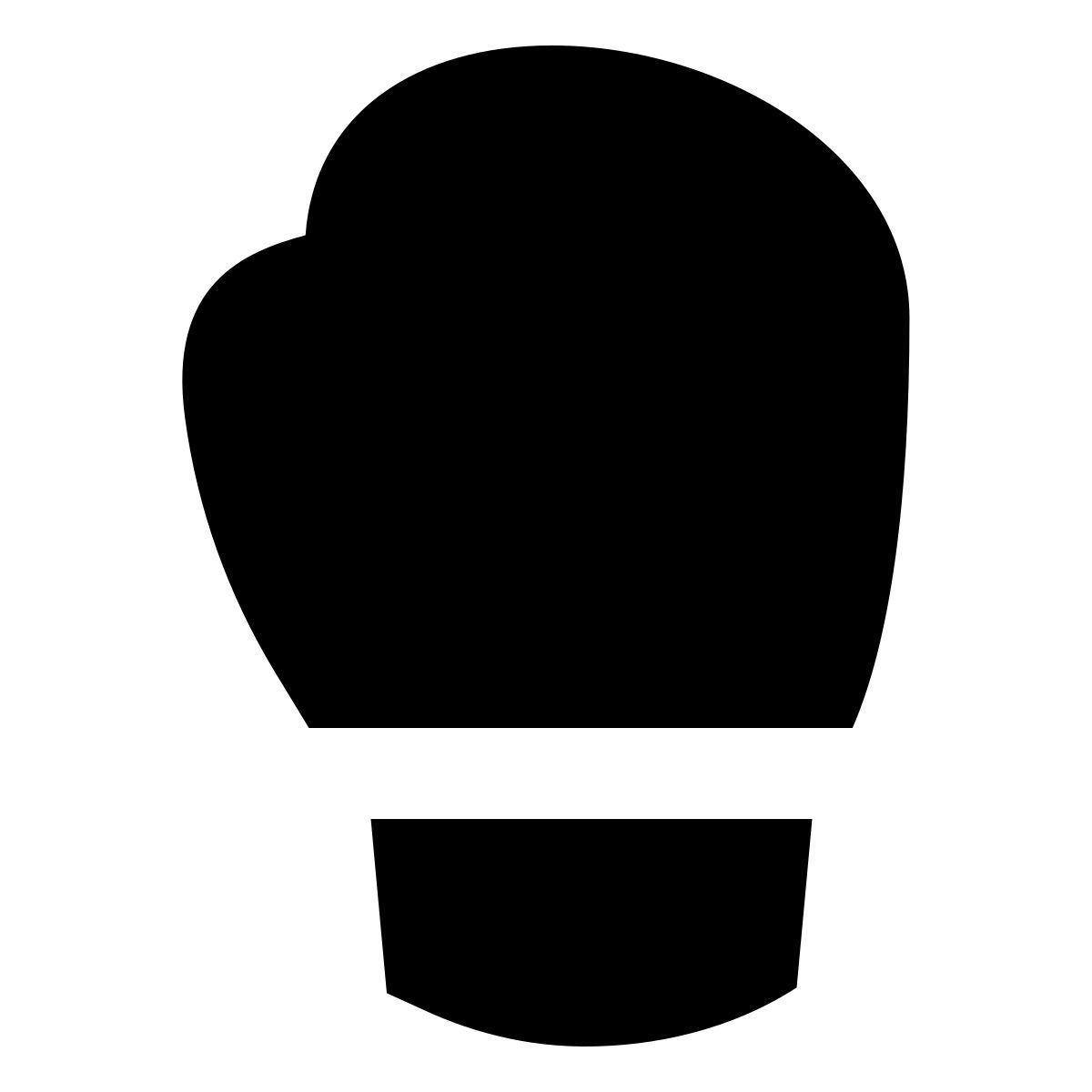 forma regular filled sharp style boxing glove icon