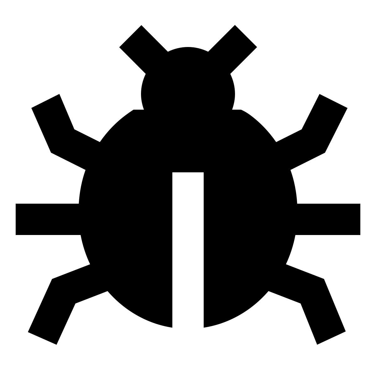 forma regular filled sharp style bug icon