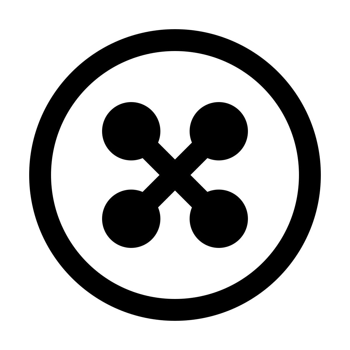 forma regular filled sharp style sewing button icon