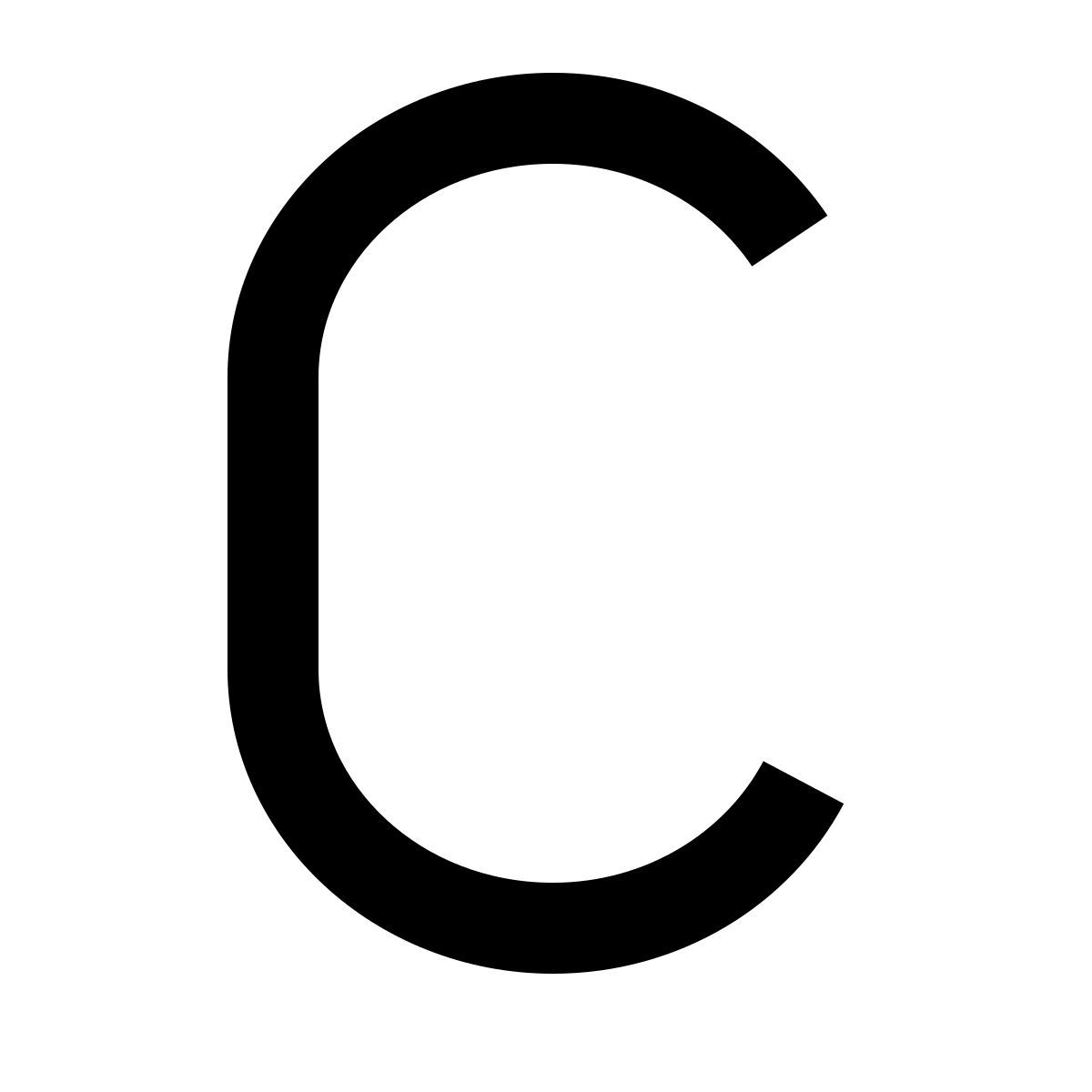 forma regular filled sharp style c icon