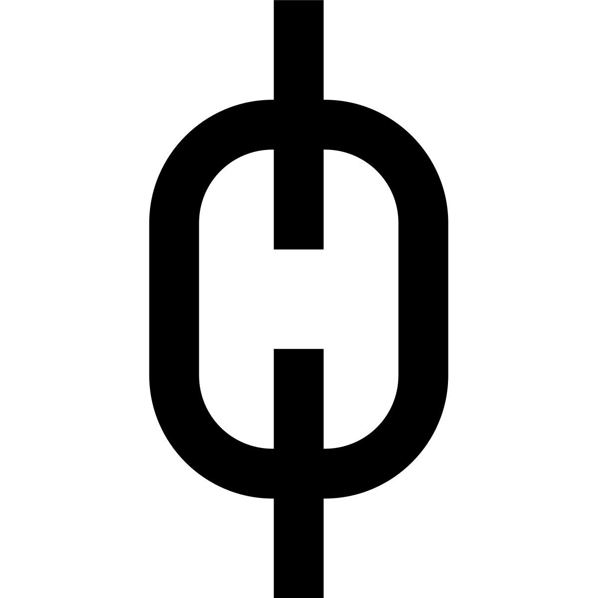 forma regular filled sharp style chain intermediate icon