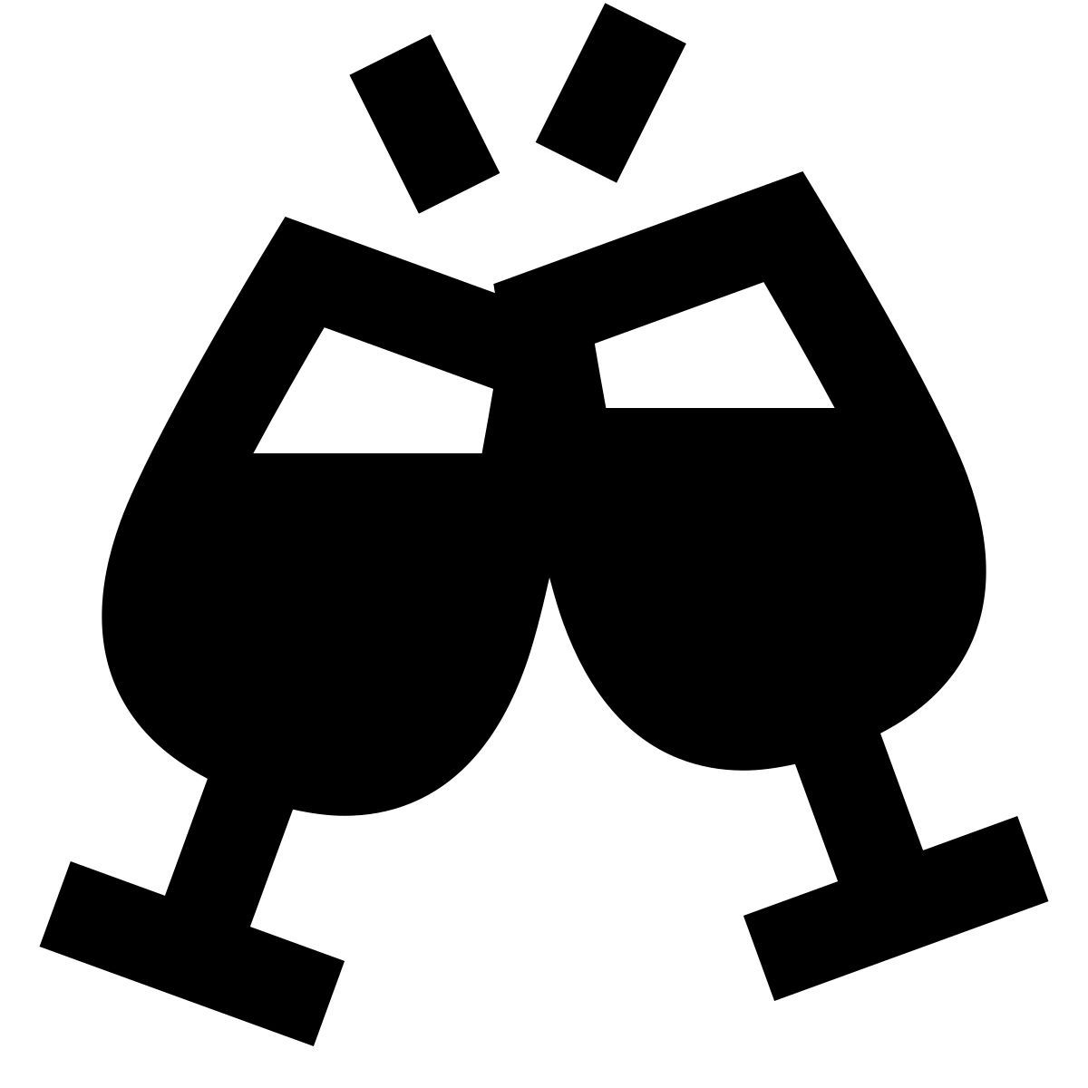 forma regular filled sharp style champagne icon