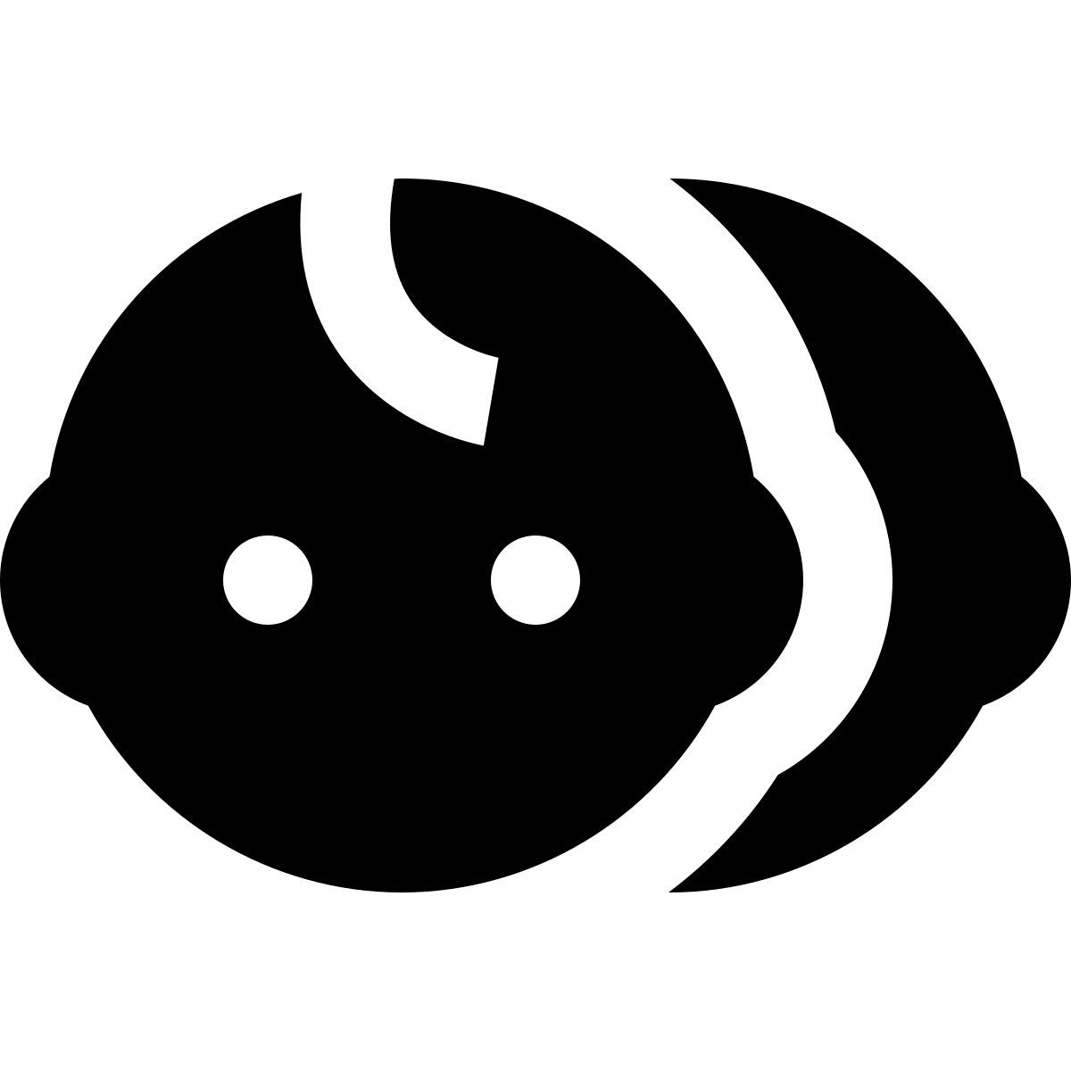 forma regular filled sharp style 아이들의 얼굴 icon