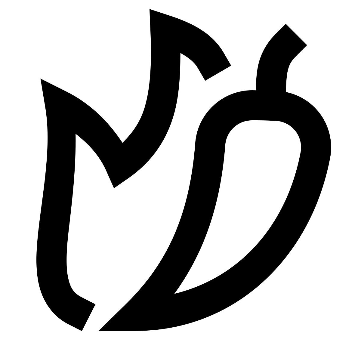 forma regular filled sharp style ají picante icon