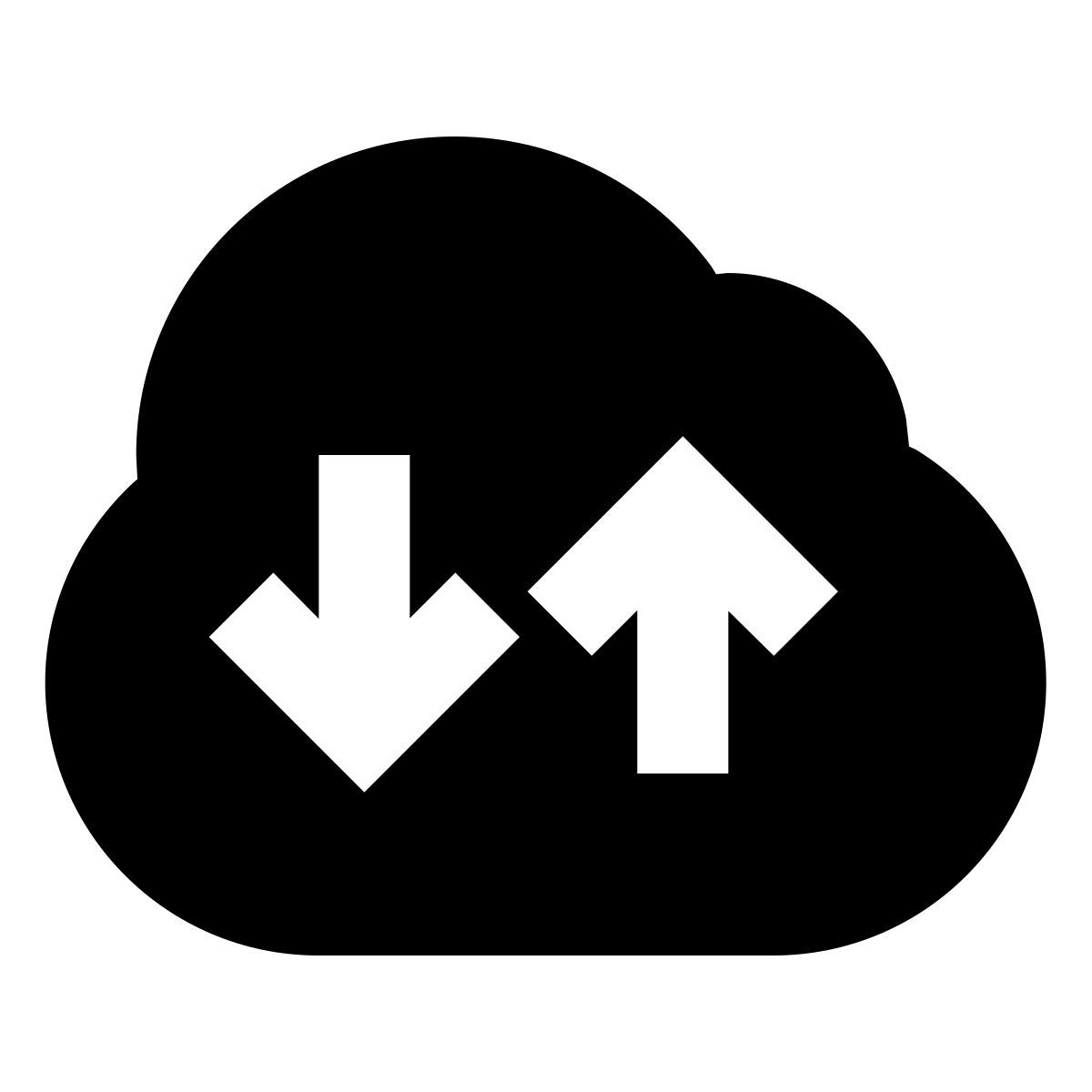 forma regular filled sharp style cloud backup restore icon