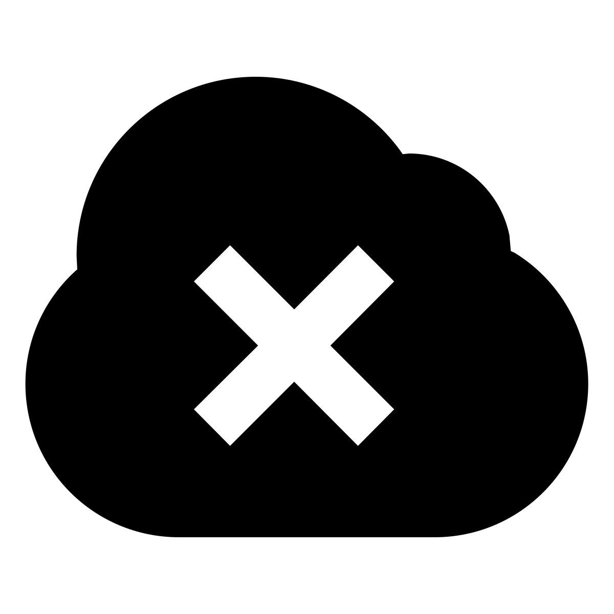 forma regular filled sharp style cloud cross icon