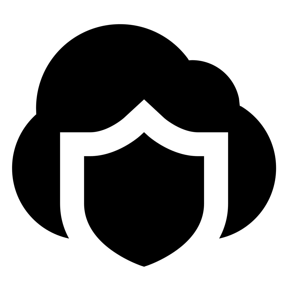 forma regular filled sharp style cloud firewall icon