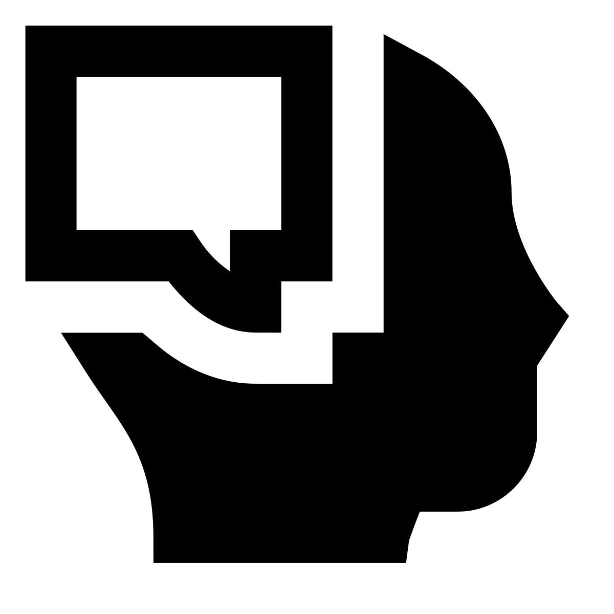 forma regular filled sharp style communication skill icon