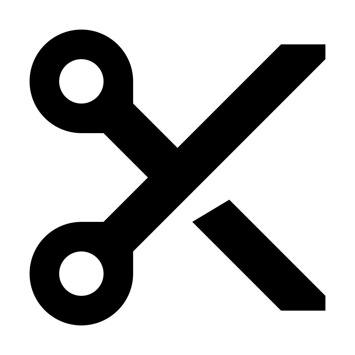 forma regular filled sharp style couper icon