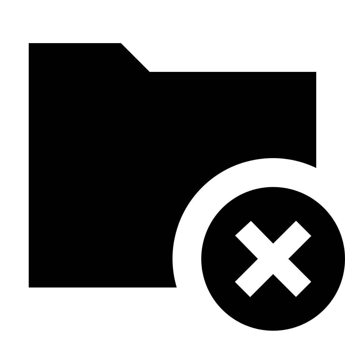forma regular filled sharp style delete folder icon