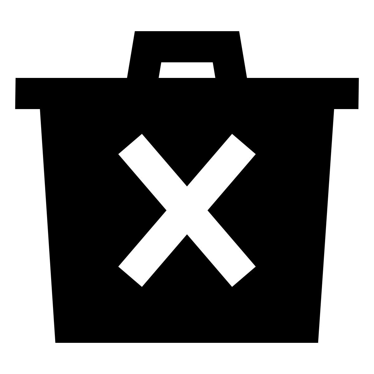 forma regular filled sharp style unwiederuflich löschen icon