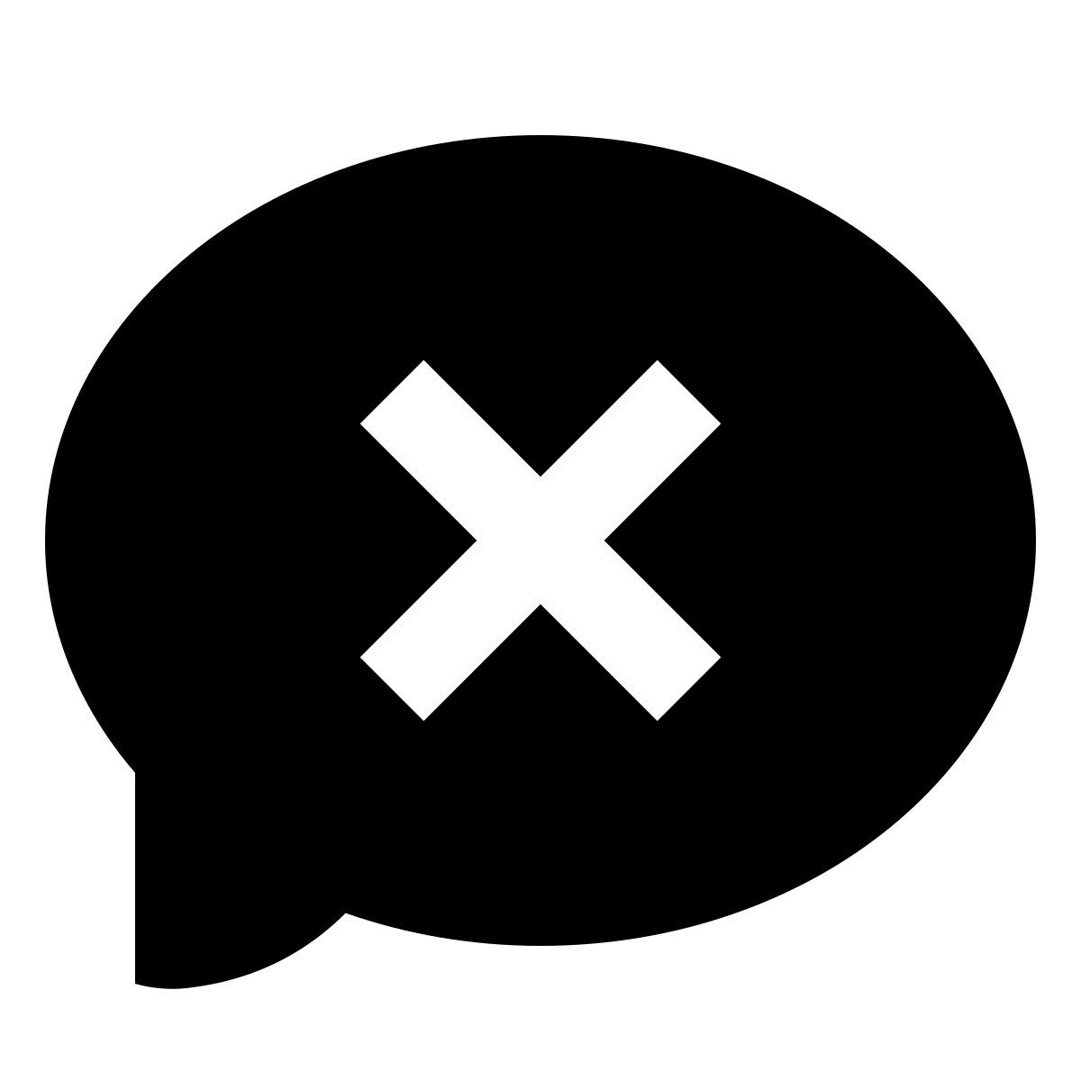 forma regular filled sharp style delete message icon