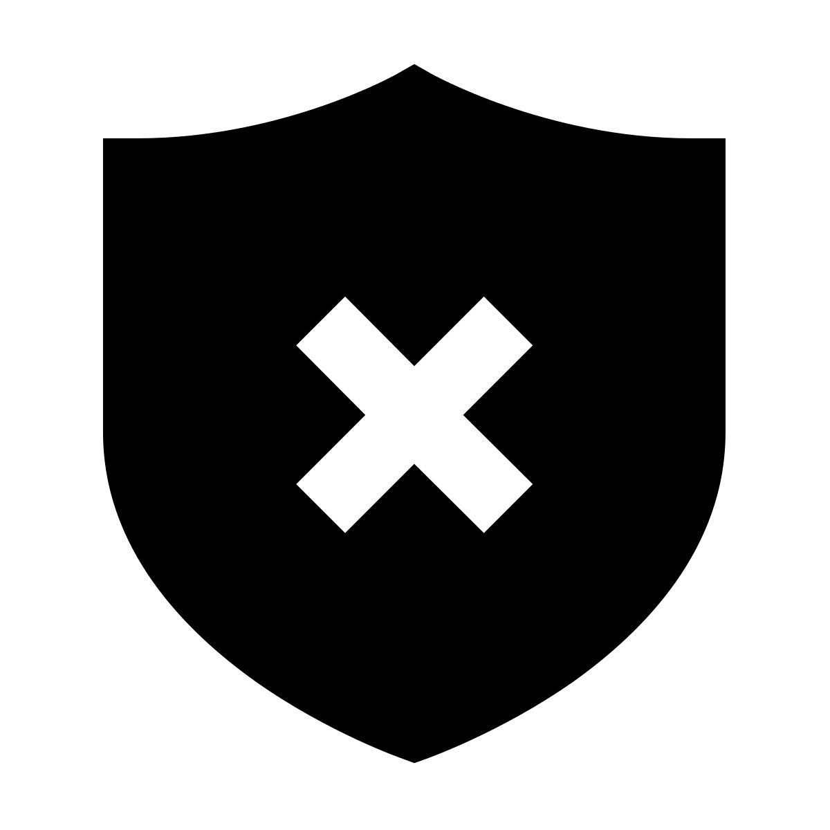 forma regular filled sharp style eliminare scudo icon