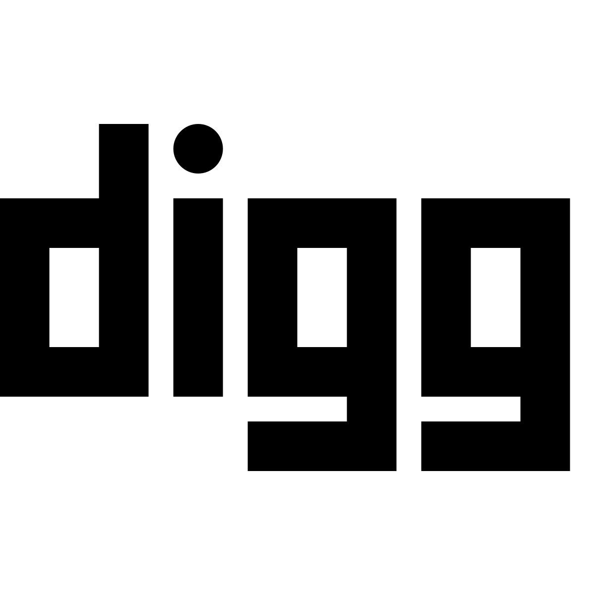 forma regular filled sharp style digg icon