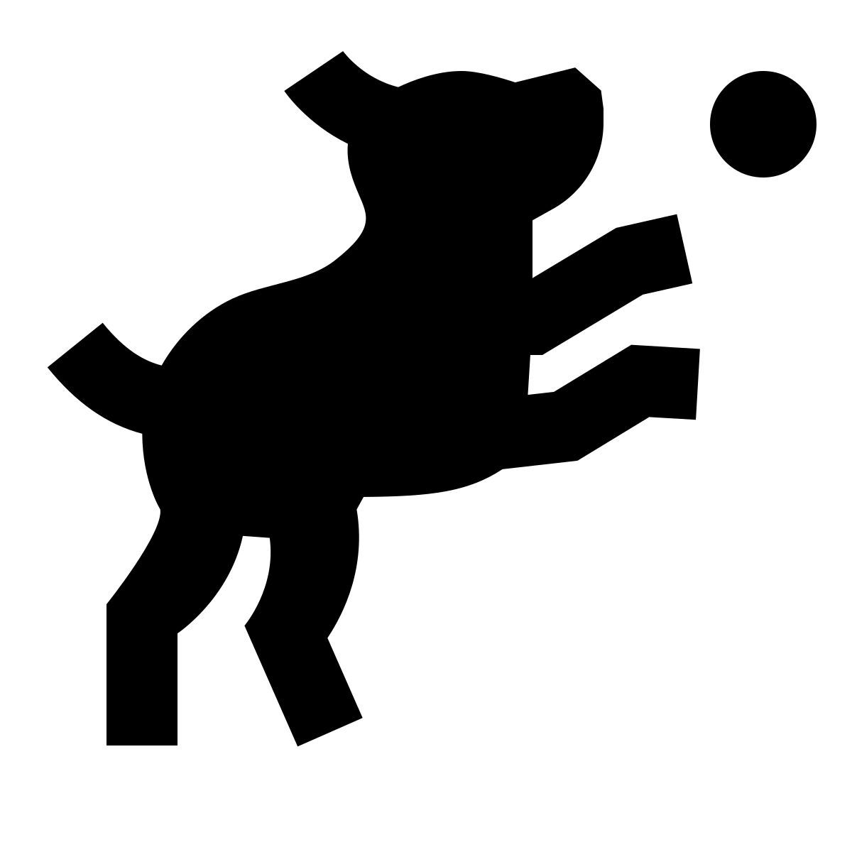 forma regular filled sharp style dog park icon