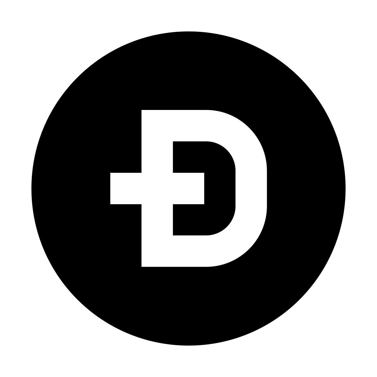 forma regular filled sharp style 도지코인 icon