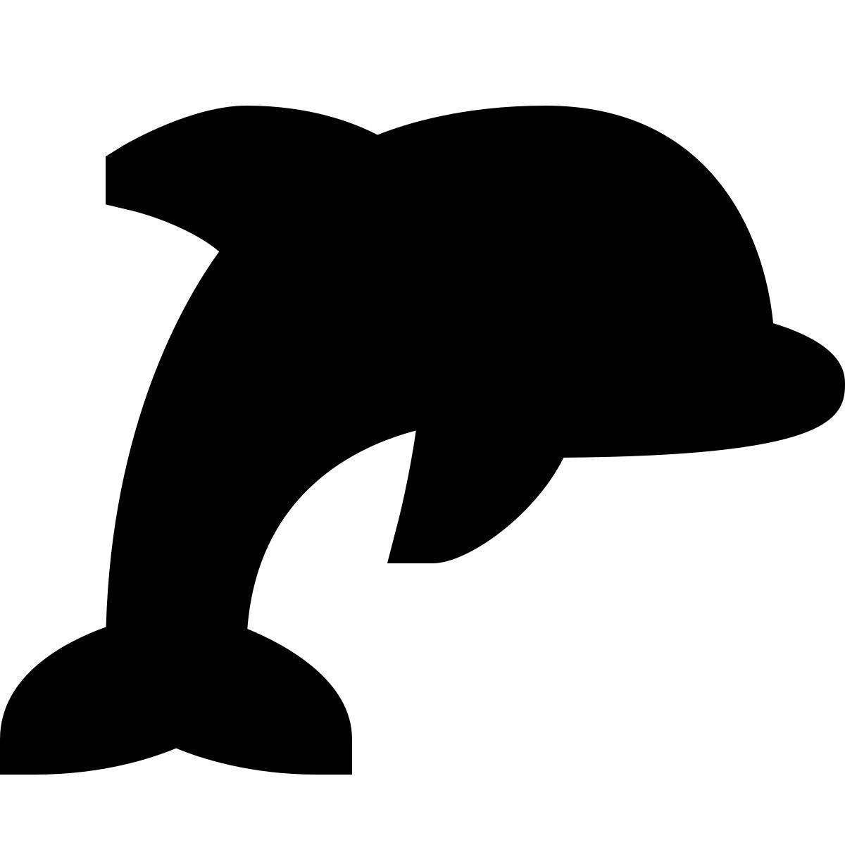 forma regular filled sharp style delfín icon