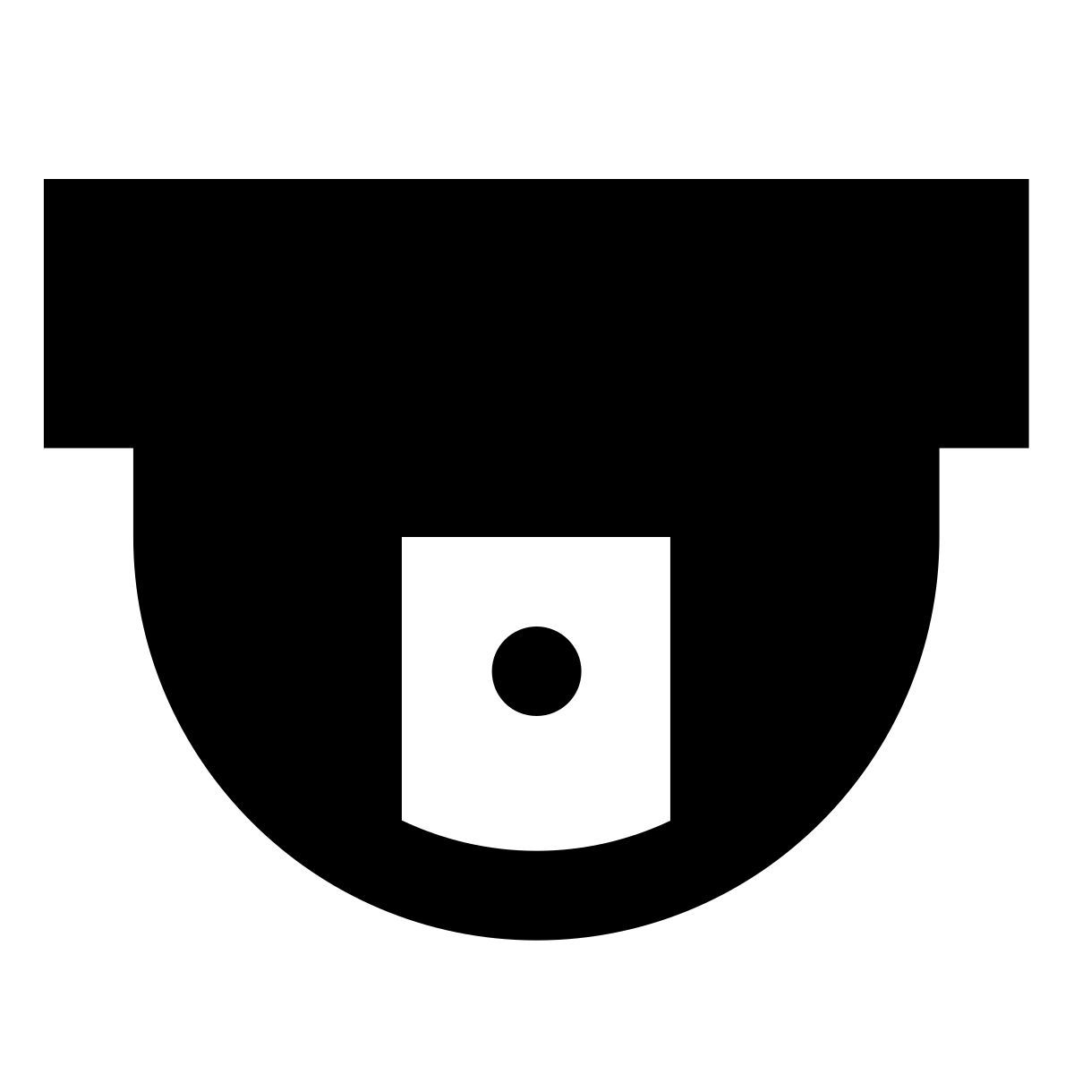 forma regular filled sharp style dome camera icon