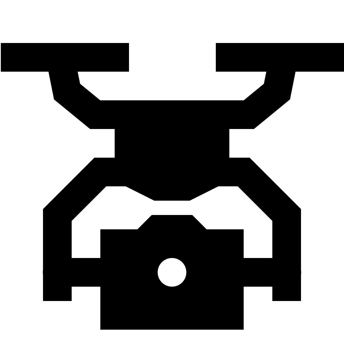 forma regular filled sharp style quadcopter icon