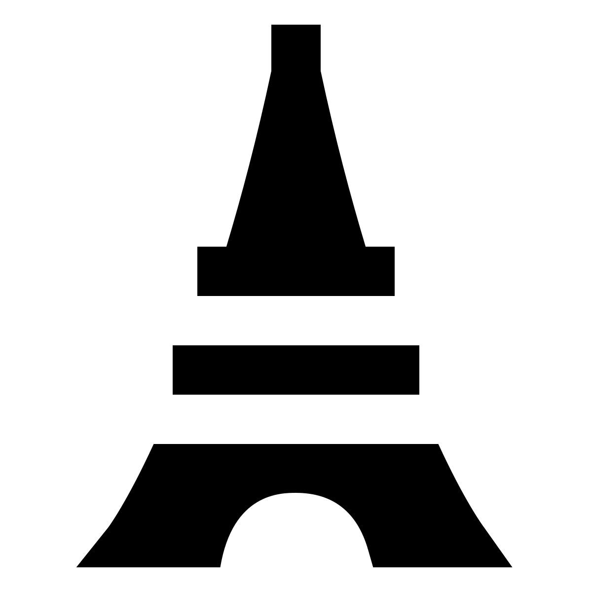 forma regular filled sharp style 埃菲尔铁塔 icon