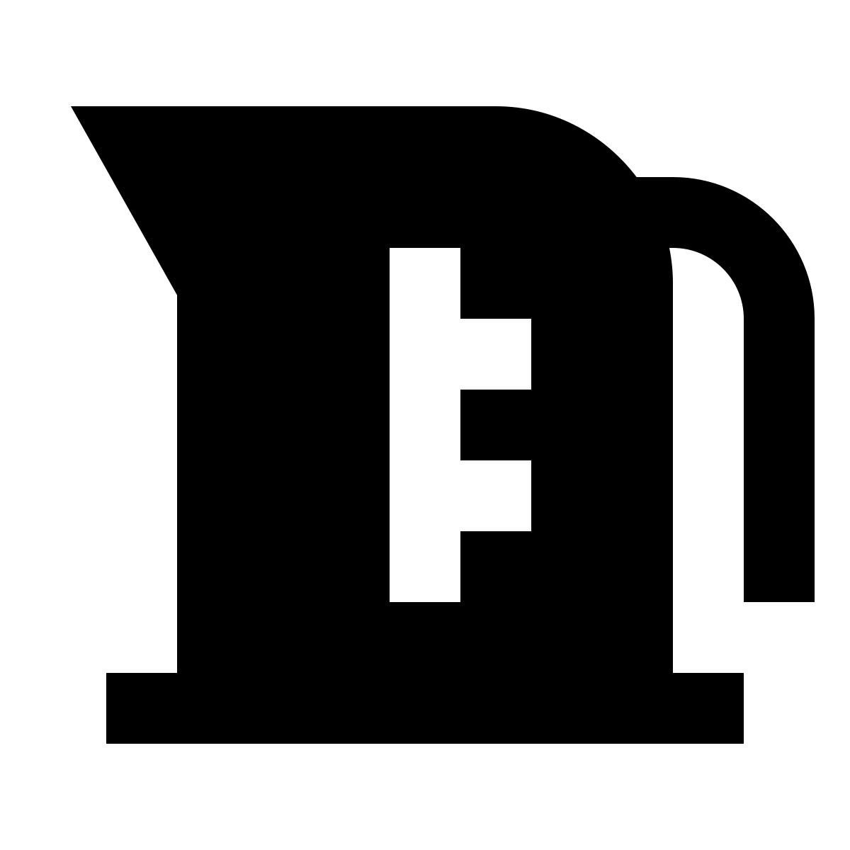 forma regular filled sharp style bollitore elettrico icon