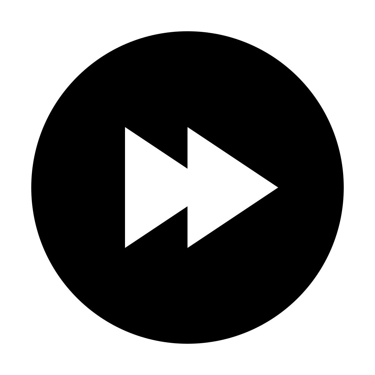 forma regular filled sharp style botón de avance rápido icon