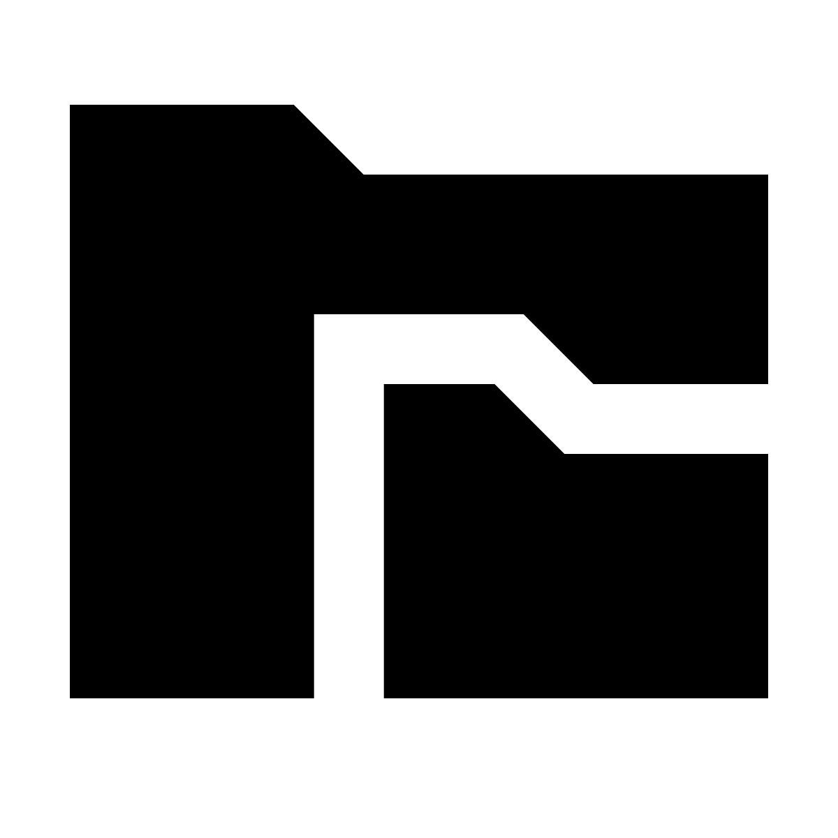 forma regular filled sharp style file sottomodulo icon
