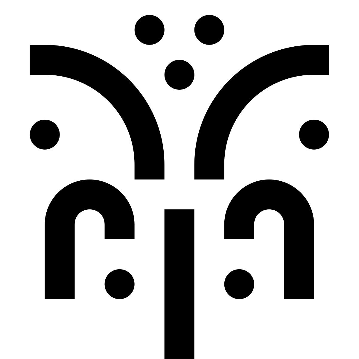 forma regular filled sharp style explosión de fuegos artificiales icon