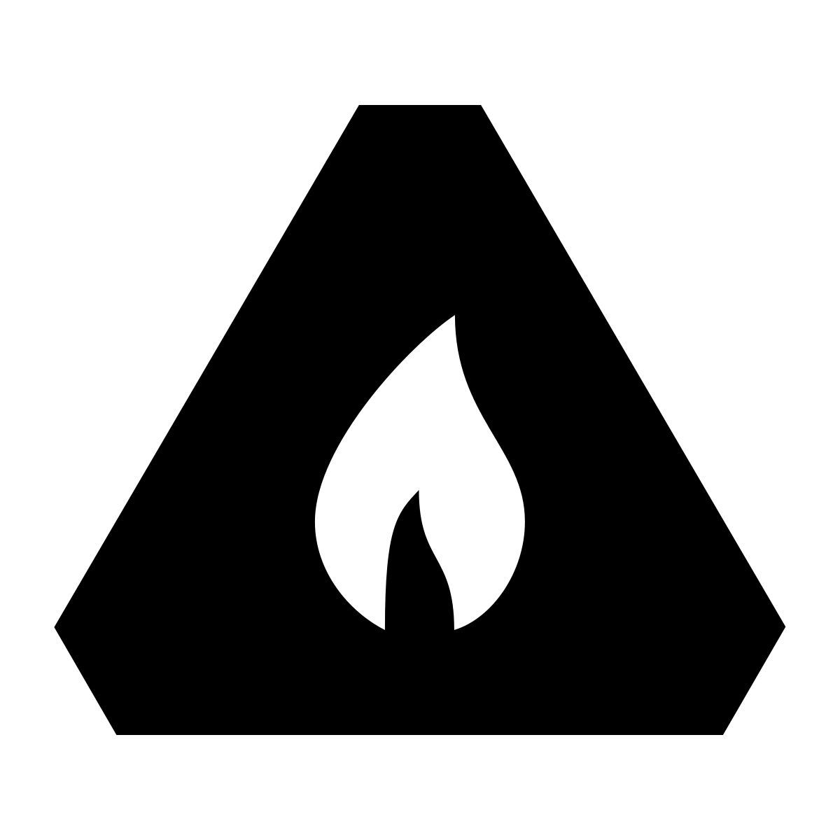 forma regular filled sharp style inflamable icon