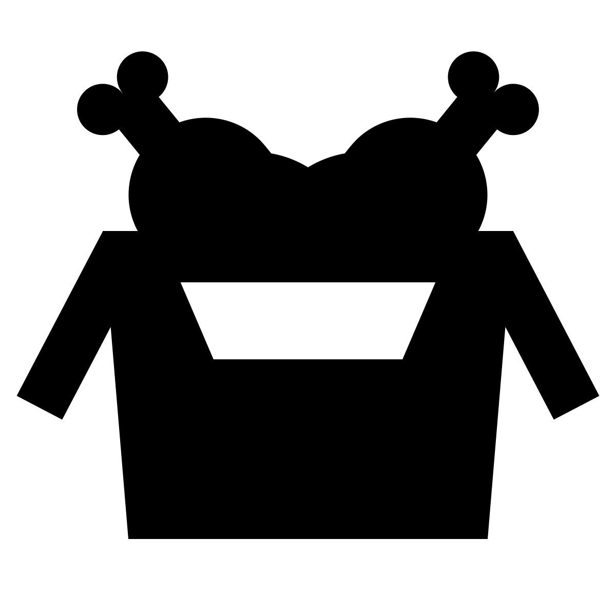 forma regular filled sharp style fried chicken icon