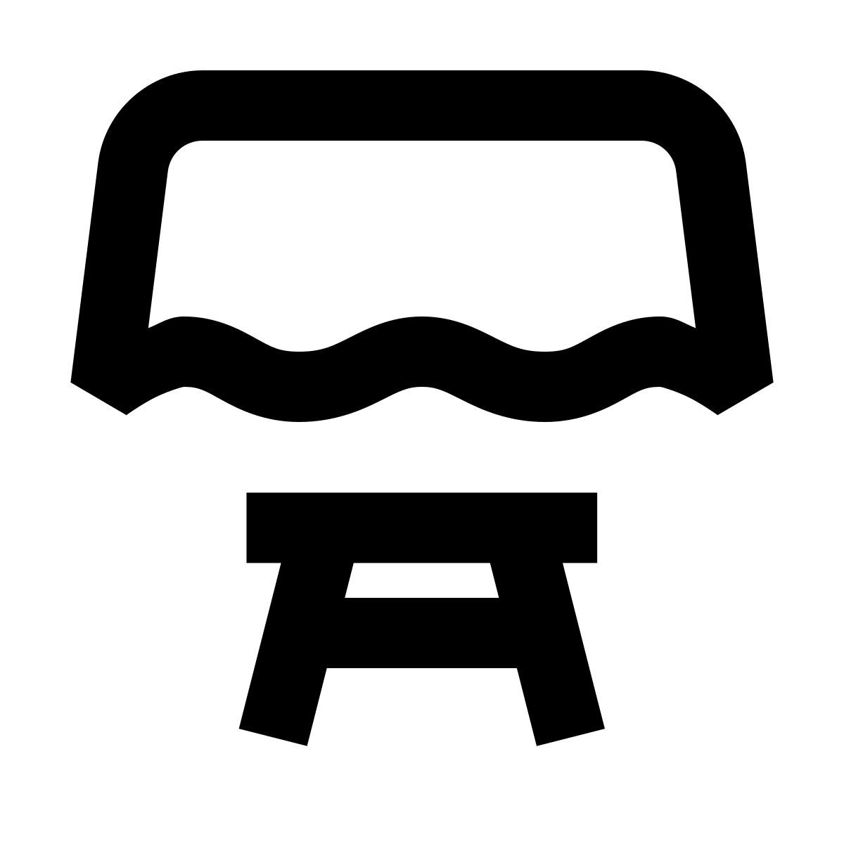 forma regular filled sharp style furniture store icon