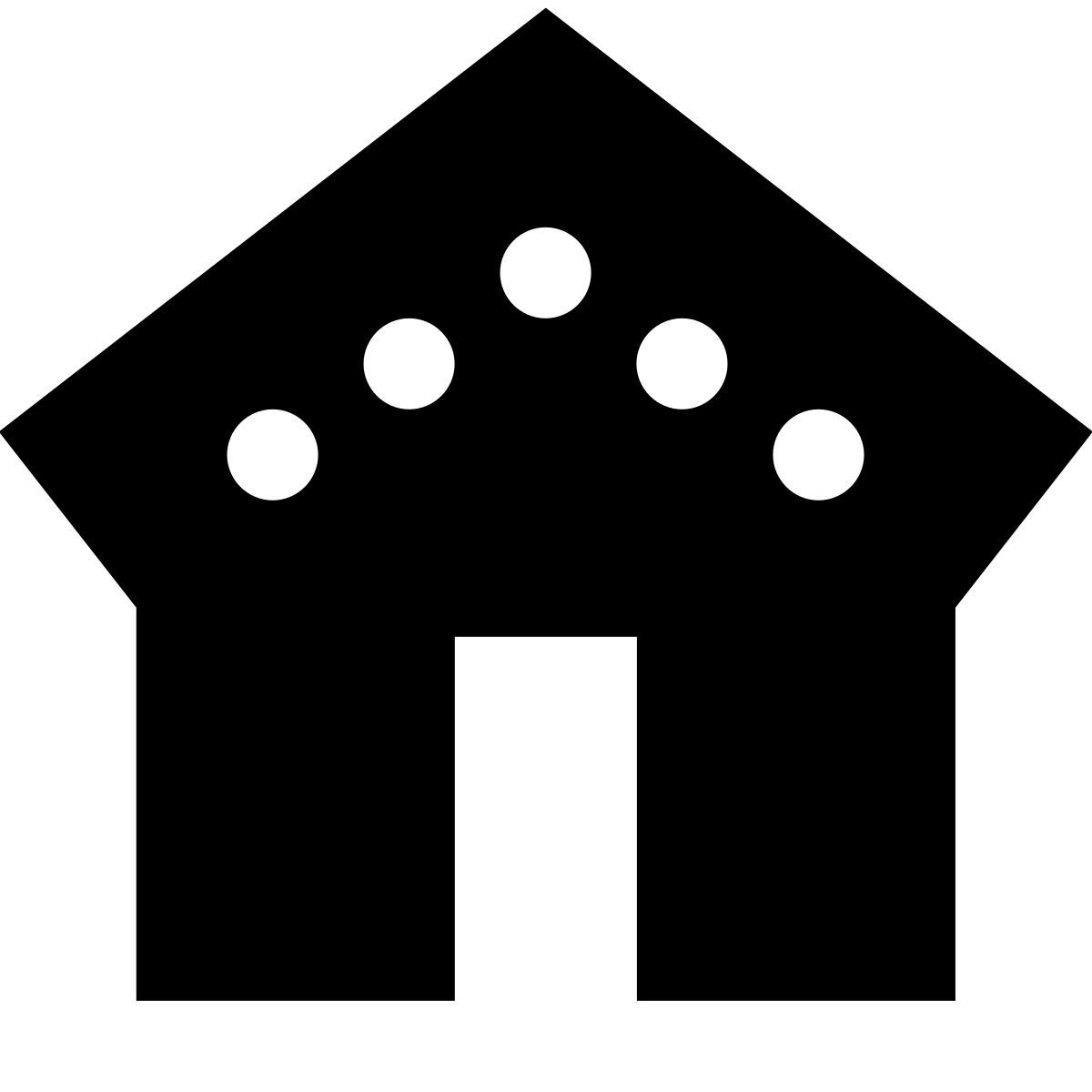 forma regular filled sharp style casa de jengibre icon