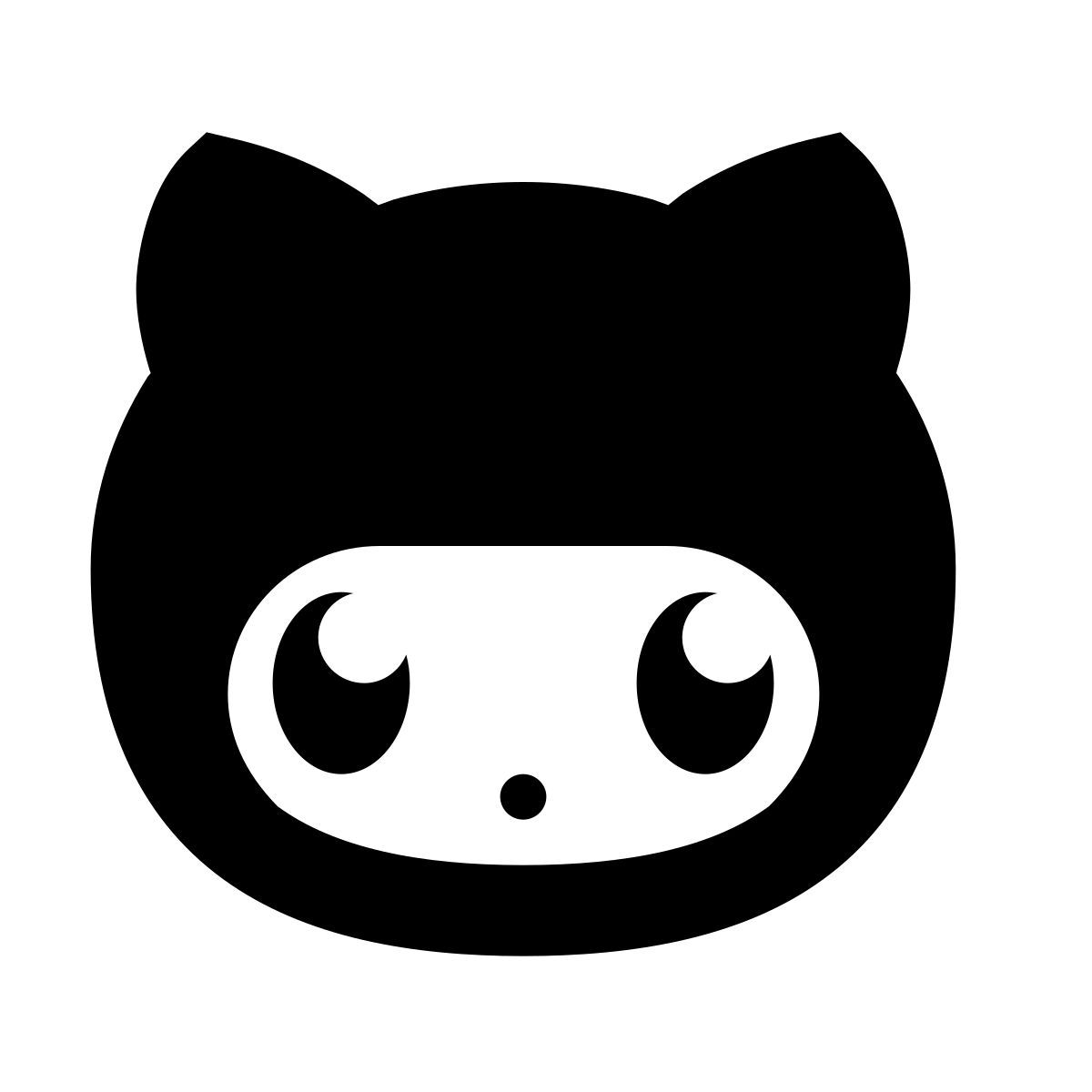 forma regular filled sharp style octocat icon