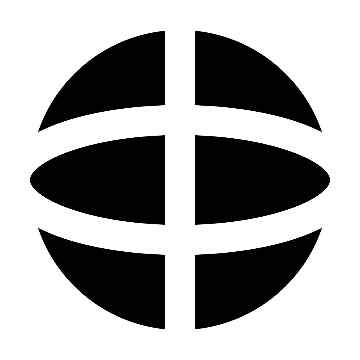 forma regular filled sharp style globo icon