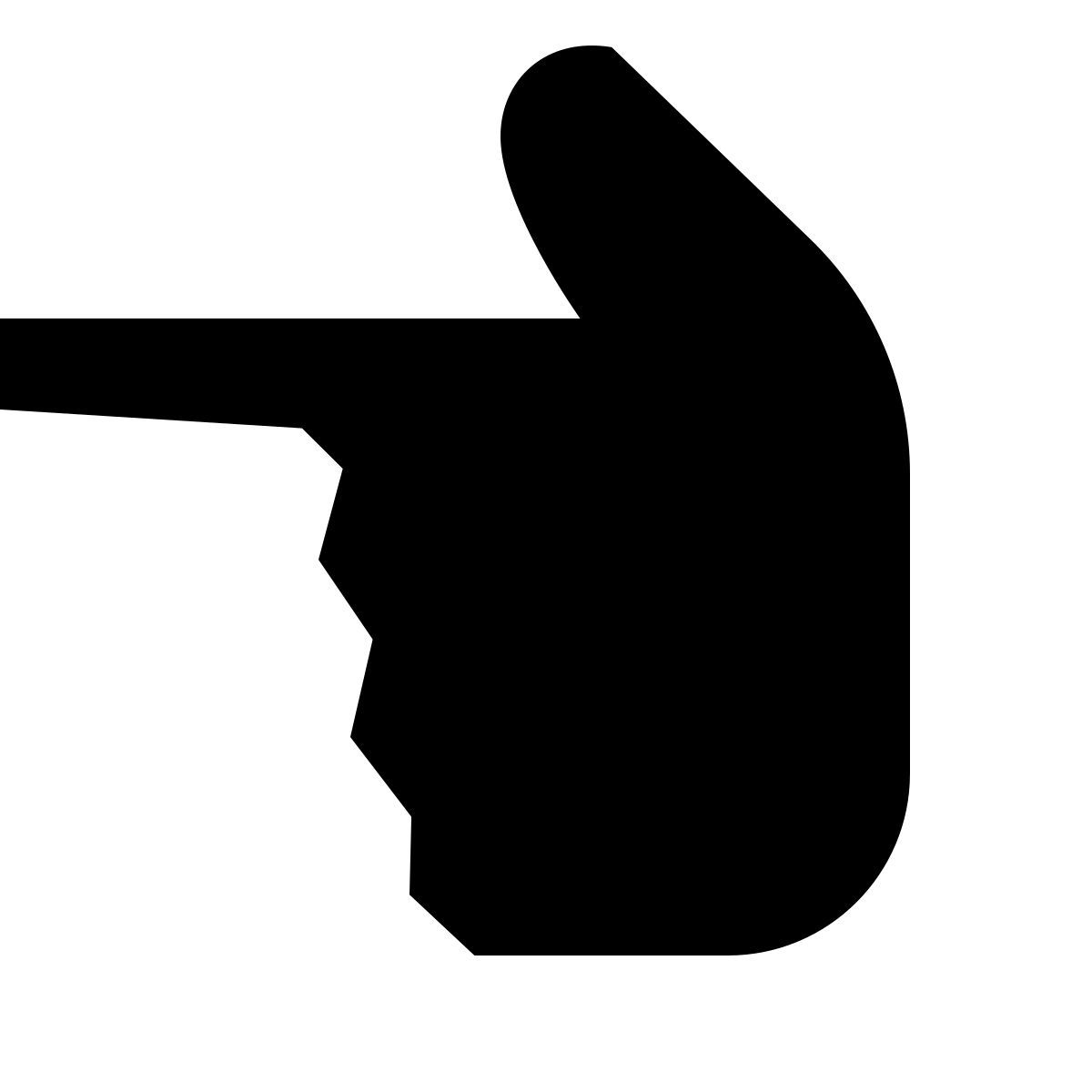 forma regular filled sharp style 手左 icon