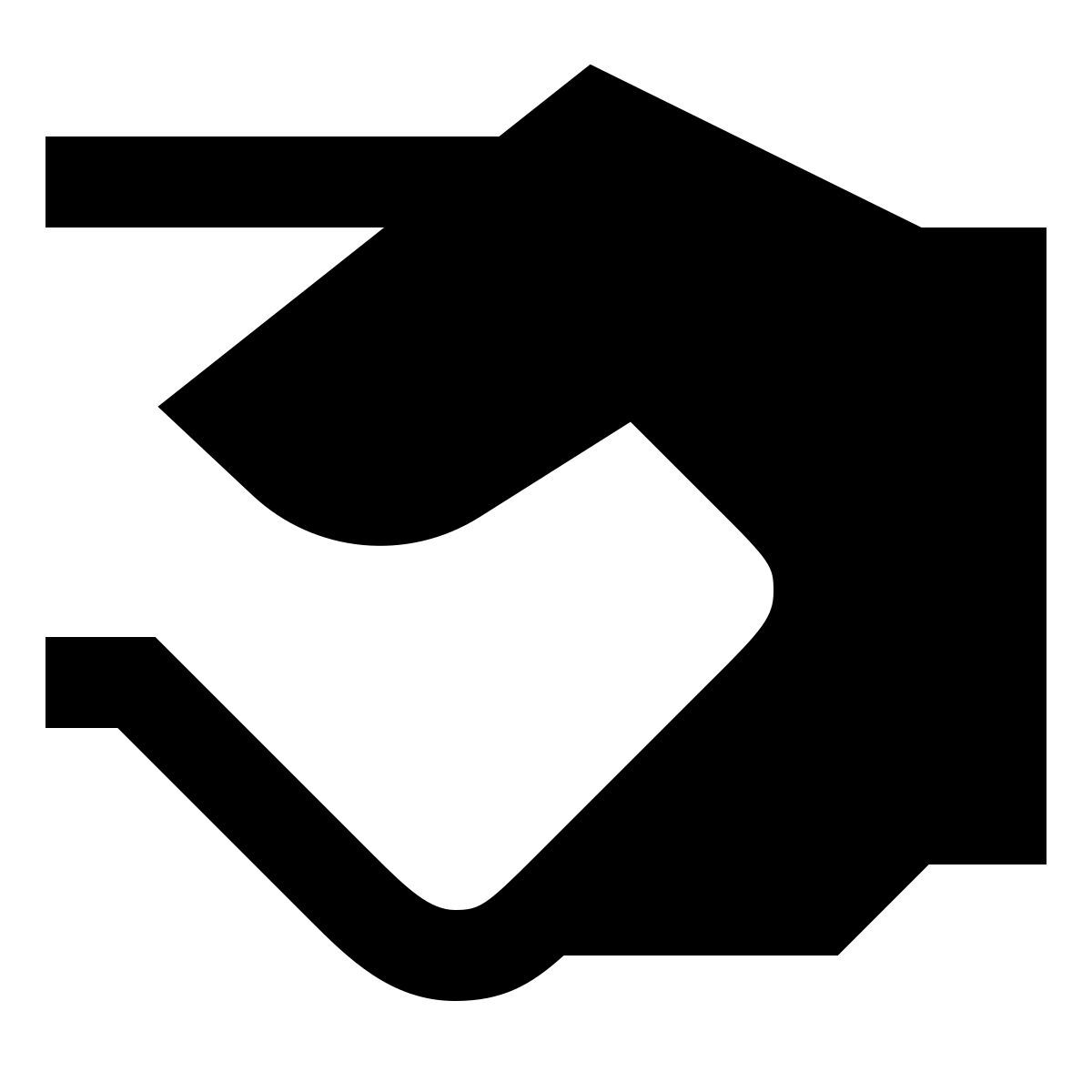 forma regular filled sharp style 악수 icon