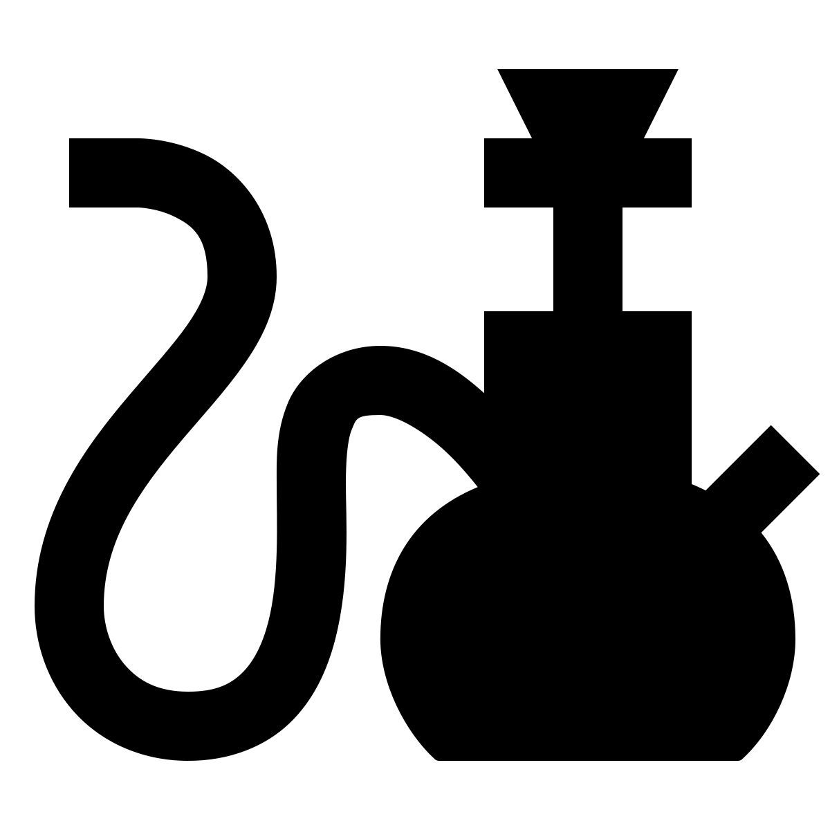 forma regular filled sharp style wasserpfeife icon