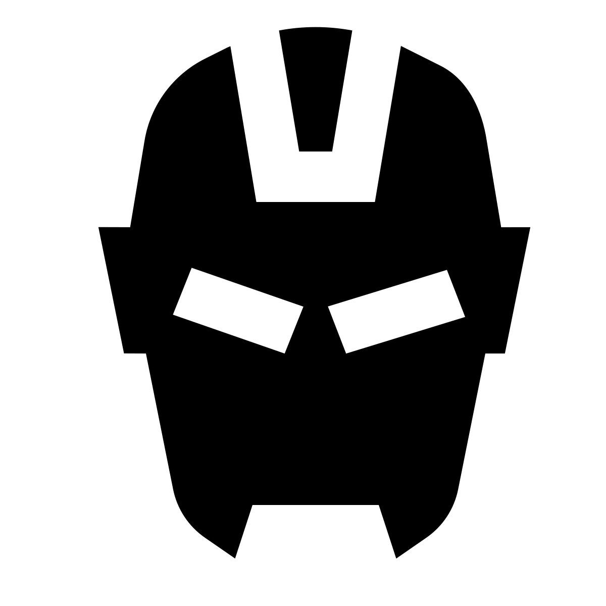 forma regular filled sharp style iron man icon