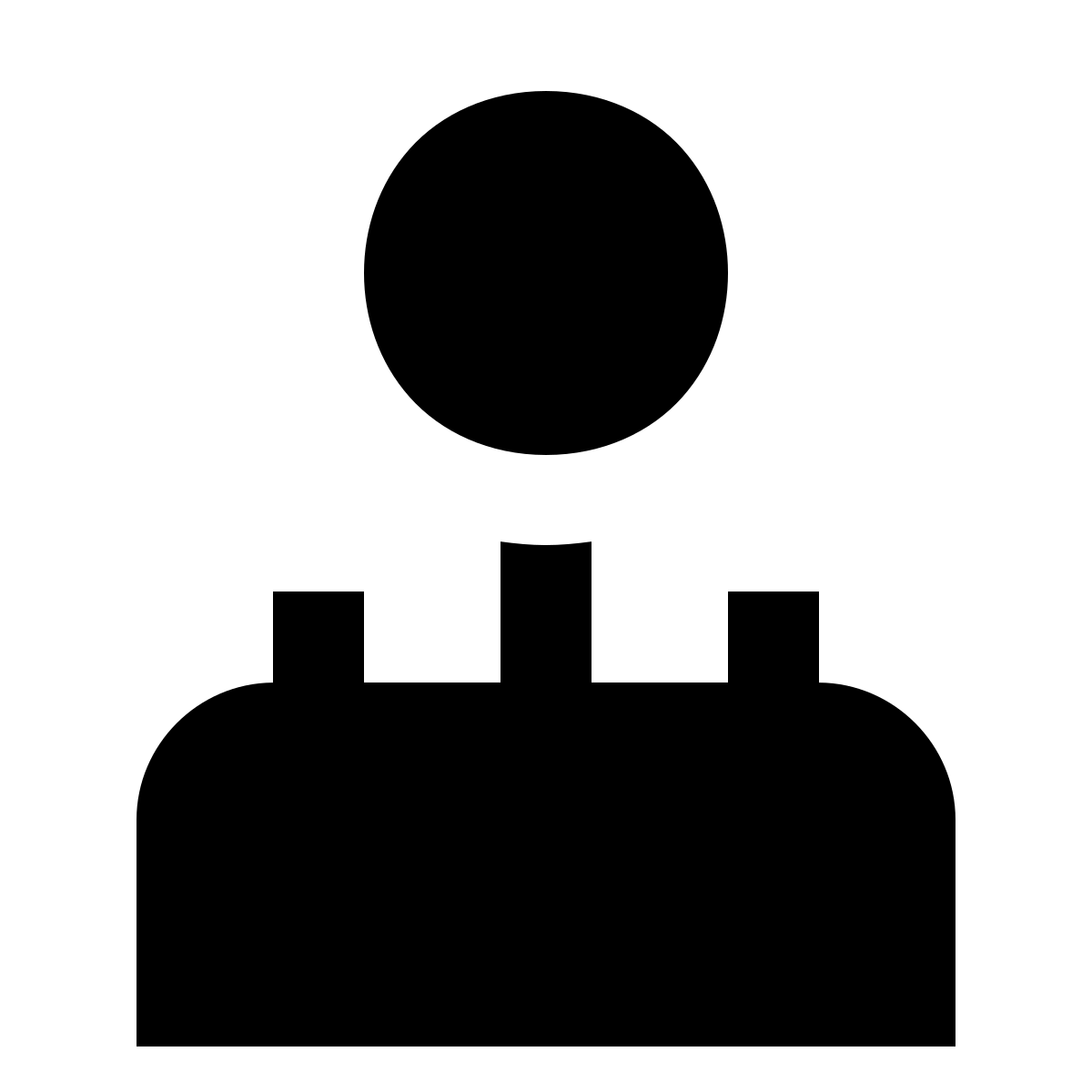forma regular filled sharp style joystick icon