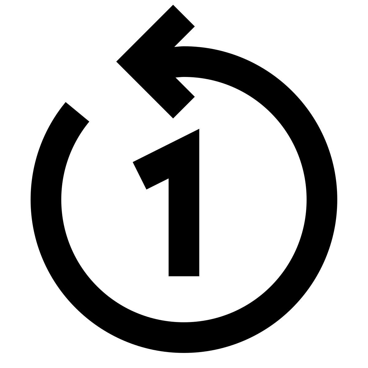 forma regular filled sharp style countdown icon